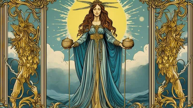 The High Priestess tarot card representing intuition and inner wisdom