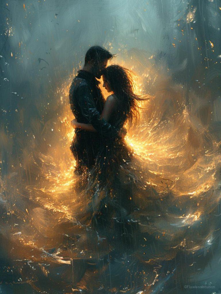 A happy Aries woman and Sagittarius man talking_3