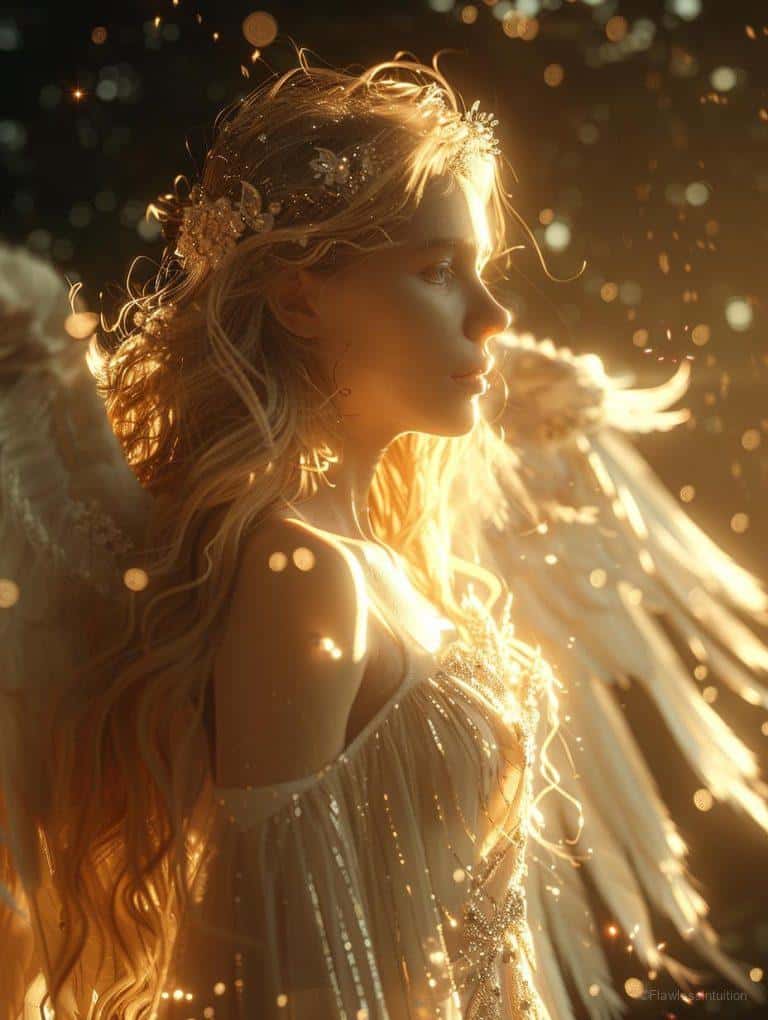 Best depiction of angel number 1110 in glowing light_3
