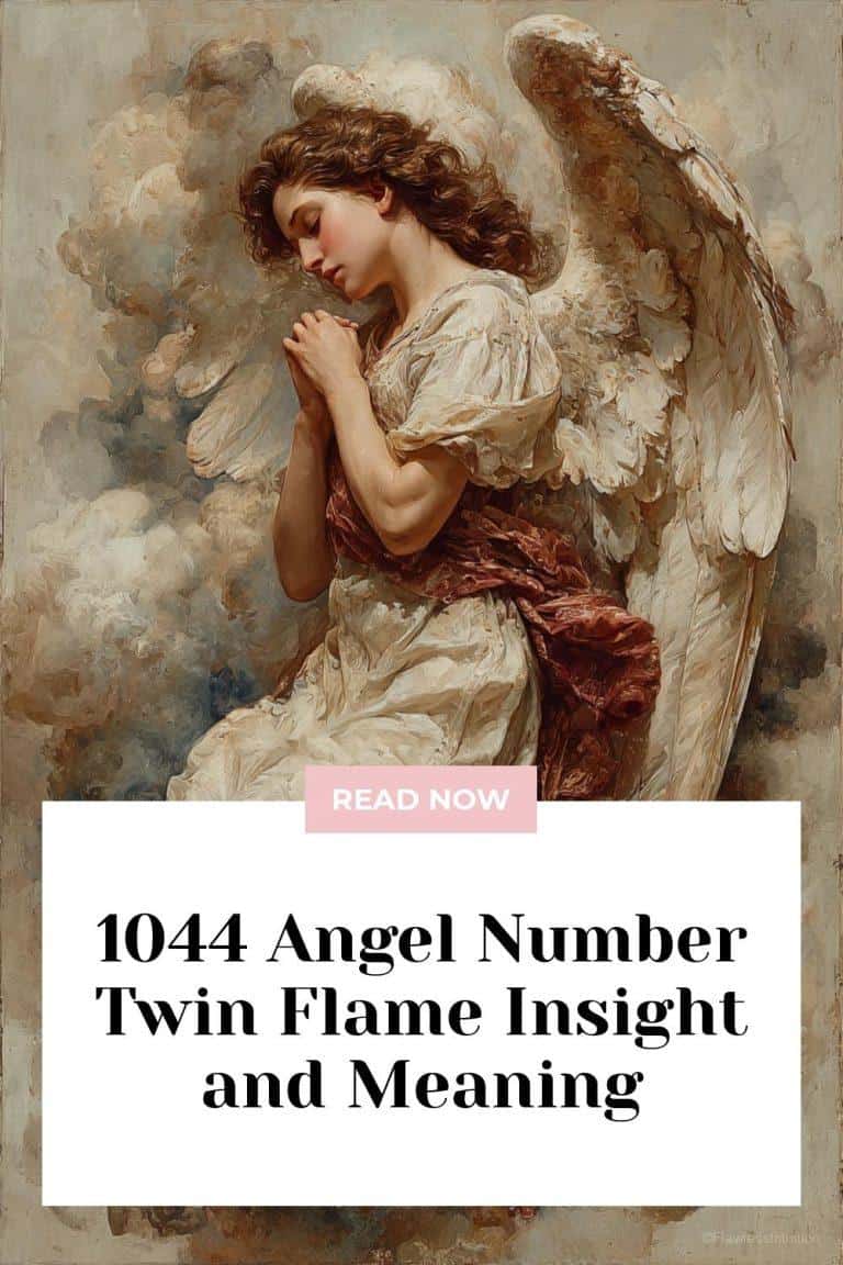 Person hearing 1044 angel number on digital clock