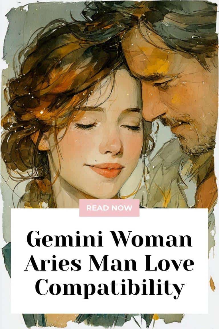 Gemini woman and Aries man flirting at a cafe