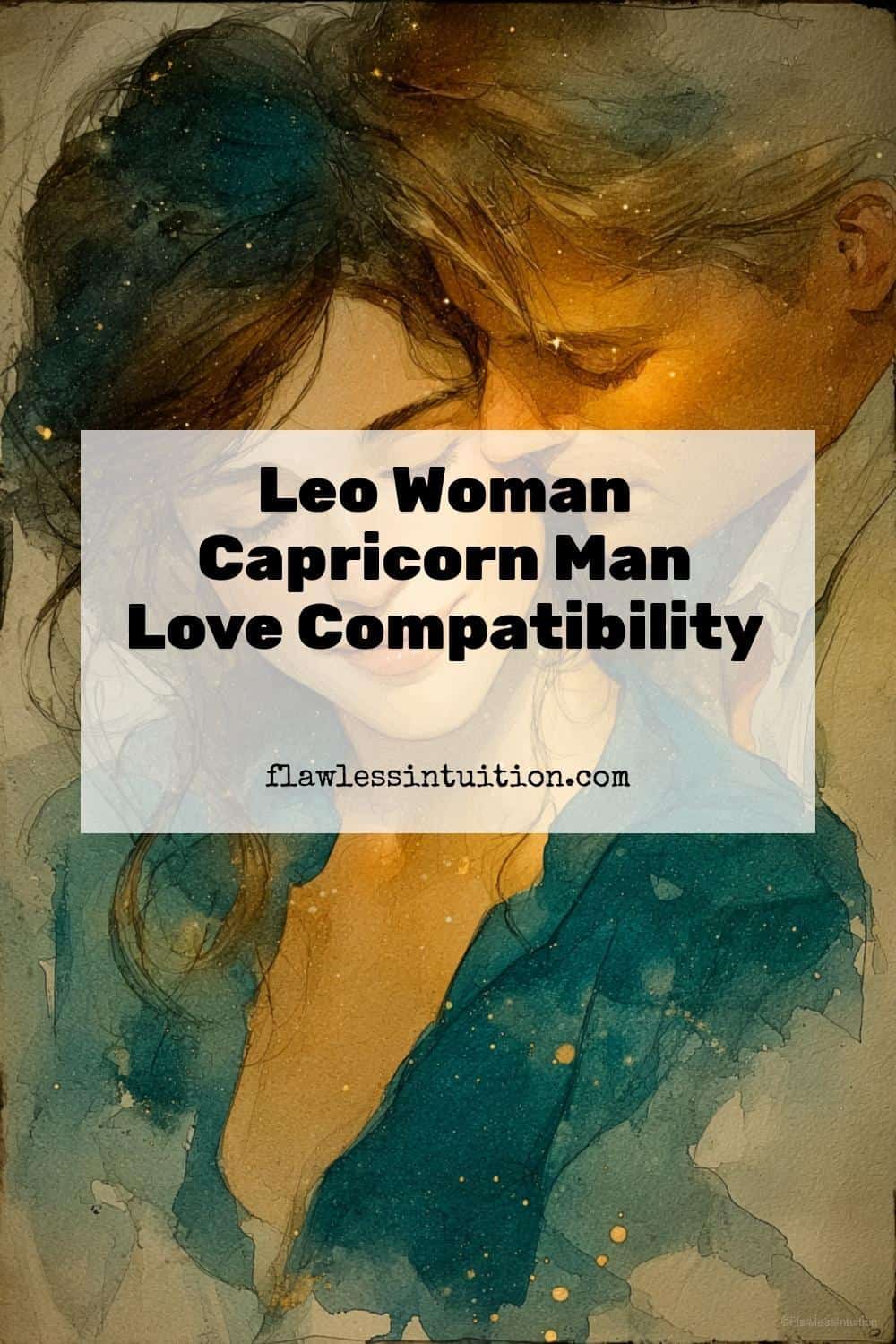 Leo woman and Capricorn man in a romantic setting